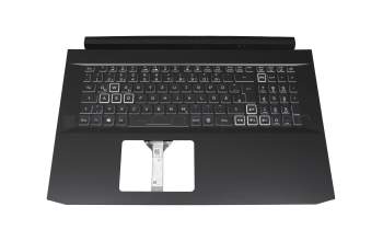 EC3BH000100 original Acer keyboard incl. topcase DE (german) black/white/black with backlight
