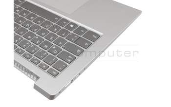 ET2GK000200 original Lenovo keyboard incl. topcase DE (german) grey/silver with backlight