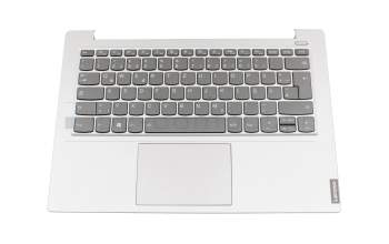 ET2GK000300 original Lenovo keyboard incl. topcase DE (german) grey/silver with backlight