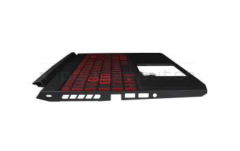 ET3AU000100QSD1 original Acer keyboard incl. topcase DE (german) black/red/black with backlight