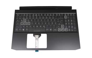 ET3AU000600QSD1 original Acer keyboard incl. topcase DE (german) black/white/black with backlight