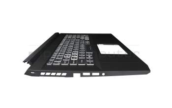 FA3BH000200-3#1 original Acer keyboard incl. topcase UA (ukrainian) black/white/black with backlight