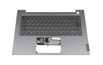 FAIJV0006X0 original Lenovo keyboard incl. topcase DE (german) grey/silver