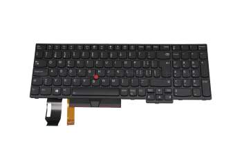 FU5372BL2 original Lenovo keyboard CH (swiss) black/black with backlight and mouse-stick