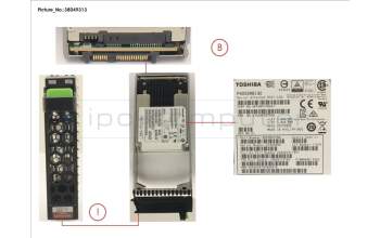 Fujitsu DXS3 MLC SSD SAS 1.92TB 12G 2.5 X1 for Fujitsu Eternus AF250