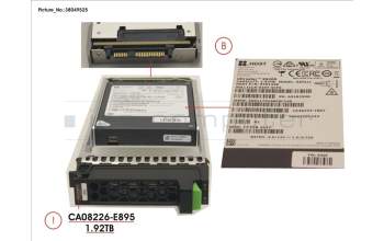 Fujitsu DX MLC SSD SAS 2.5\' 1.92TB 12G for Fujitsu Eternus AF250