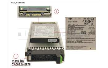 Fujitsu DX S3/S4 HD DRIVE 2.5\' 2.4TB 10K for Fujitsu Eternus DX8900 S4