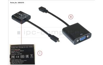 Fujitsu FUJ:CP674204-XX CABLE, VGA ADAPTER (MICRO HDMI TO VGA)
