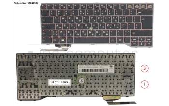 Fujitsu FUJ:CP690946-XX KEYBOARD BLACK W/ TS GREECE