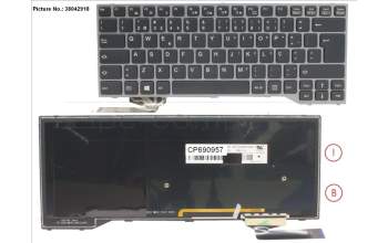 Fujitsu FUJ:CP690957-XX KEYBOARD BLACK W/ BL PORTUGAL