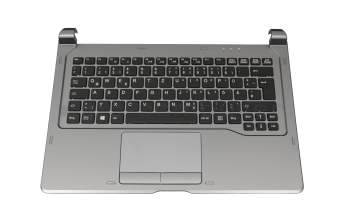 FUJ:CP697711-XX original Fujitsu keyboard incl. topcase DE (german) black/grey