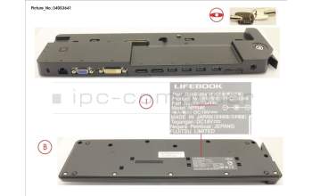 Fujitsu PORT REPLICATOR W/ KEY LOCK for Fujitsu LifeBook U7410
