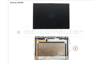 Fujitsu FUJ:CP775914-XX LCD BACK COVER BLACK TOUCH W/CAM