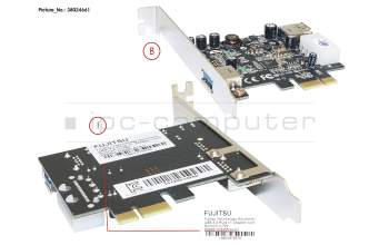 Fujitsu Primergy RX200 S7 original Fujitsu USB3.0 PCIe card for Primergy TX300 S8