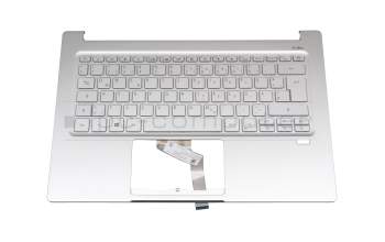 G1AC16M23U original Acer keyboard incl. topcase DE (german) silver/silver with backlight