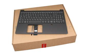 H711203212867 original Lenovo keyboard incl. topcase DE (german) grey/grey with backlight