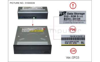 Fujitsu HIT:DH10N-BL SATA DVD-ROM HH BL