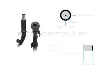 HP AiO Pavilion 27-ca2000 original AC-adapter 230.0 Watt rounded