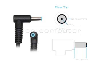 HP Envy 17-U200 original AC-adapter 90.0 Watt rounded
