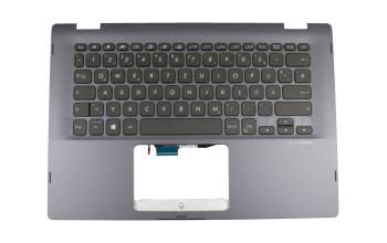HQ20720439000 original Asus keyboard incl. topcase DE (german) black/blue with backlight