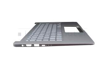 HQ207206740000 original Asus keyboard incl. topcase DE (german) silver/silver with backlight