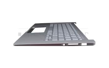 HQ21012513000 original Asus keyboard incl. topcase DE (german) silver/silver with backlight