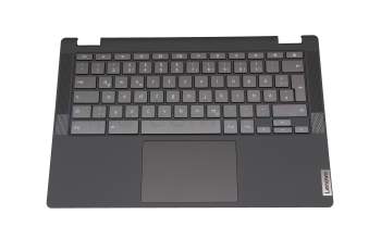 HQ21015219000 original Lenovo keyboard incl. topcase DE (german) grey/gold