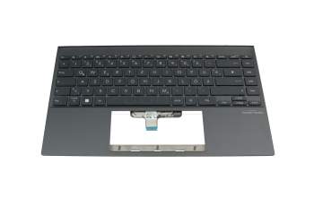 HQ21019140007 original Asus keyboard incl. topcase DE (german) dark grey/grey with backlight
