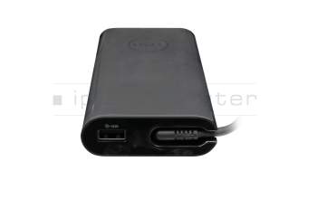 HU10436-20202 original Dell USB-C AC-adapter 90 Watt rounded (+USB-A Port 10W)