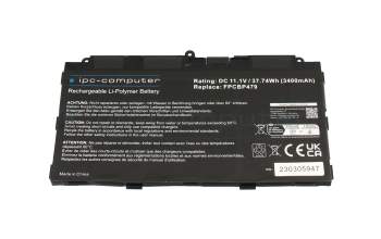IPC-Computer battery 37.74Wh suitable for Fujitsu Stylistic Q7311
