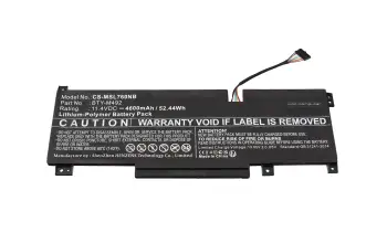 IPC-Computer battery 52.4Wh suitable for MSI GL76 Pulse 11UE/11UEK (MS-17L1)