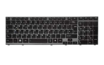 K000119380 original Toshiba keyboard DE (german) black/grey with backlight