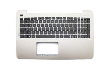 Keyboard (DE) incl. top case (silver) for Asus VivoBook F555UA