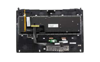 Keyboard (FR) + topcase, touchpad silver edge for Asus ROG G750JS