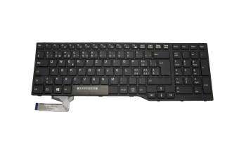 Keyboard CH (swiss) black/black matte original suitable for Fujitsu LifeBook A557