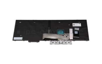 Keyboard CH (swiss) black/black matte with backlight and mouse-stick original suitable for Lenovo ThinkPad L15 Gen 1 (20U7/20U8)