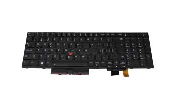 Keyboard CH (swiss) black/black with backlight and mouse-stick original suitable for Lenovo ThinkPad P51s (20HB/20HC/20JY/20K0)