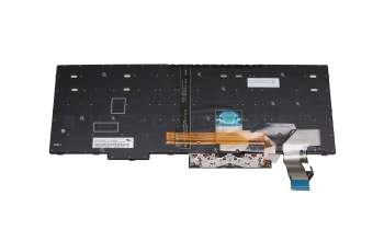 Keyboard CH (swiss) black/black with backlight and mouse-stick original suitable for Lenovo ThinkPad P52 (20MA/20M9)