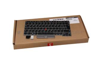 Keyboard CH (swiss) black/silver matt with mouse-stick original suitable for Lenovo ThinkPad L13 (20R3/20R4)