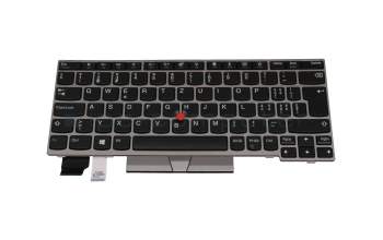 Keyboard CH (swiss) black/silver matt with mouse-stick original suitable for Lenovo ThinkPad L13 Yoga (20R5/20R6)