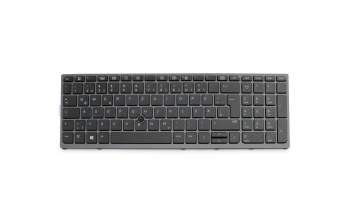 Keyboard DE (german) black/anthracite with backlight and mouse-stick suitable for HP ZBook 15 G3