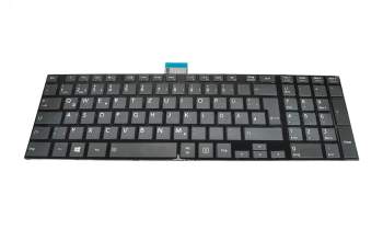 Keyboard DE (german) black/black glare original suitable for Toshiba Satellite C75-A-14F