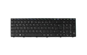 Keyboard DE (german) black/black matte with backlight (N75) original suitable for Nexoc G739 (N870HK1)