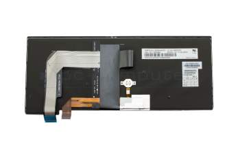 Keyboard DE (german) black/black matte with backlight and mouse-stick original suitable for Lenovo ThinkPad 13 (20GJ)