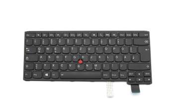 Keyboard DE (german) black/black matte with backlight and mouse-stick original suitable for Lenovo ThinkPad P40 Yoga (20GQ/20GR)