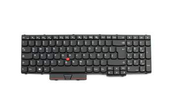 Keyboard DE (german) black/black matte with backlight and mouse-stick original suitable for Lenovo ThinkPad P70 (20ES/20ER)