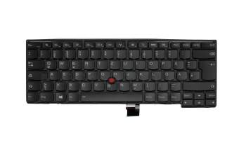 Keyboard DE (german) black/black matte with backlight and mouse-stick original suitable for Lenovo ThinkPad T450 (20BV/20BU/20DJ)