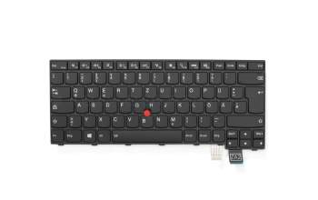Keyboard DE (german) black/black matte with backlight and mouse-stick original suitable for Lenovo ThinkPad T460p (20FW/20FX)