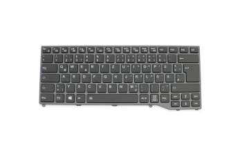 Keyboard DE (german) black/black matte with backlight original suitable for Fujitsu LifeBook E5410