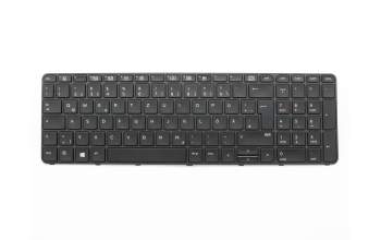 Keyboard DE (german) black/black matte with backlight original suitable for HP ProBook 450 G3